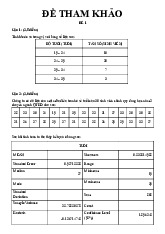 ĐỀ THAM KHẢO TKUD 2023: Phân Tích Dữ Liệu & Thống Kê. Môn Thống kê ứng dụng | Đại học Văn Hiến.