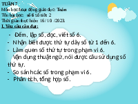 Giáo án điện tử Toán học 1 bài 2 Vì sự bình đẳng: Số 6 ( tiết 1-2)