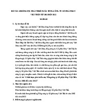 TIỂU LUẬN QUẢN TRỊ CHIẾN LƯỢC: Chiến Lược Việt Tiến 2018-2022