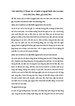 TOP 10 đoạn văn miêu tả ngoại hình của một con vật mà em yêu thích | Tập làm văn 4