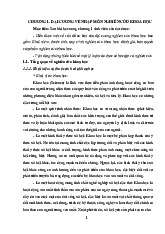 Đề cương bài giảng Nhập môn NCKH - Chương 1: Đại cương NCKH