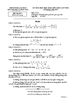 Đề thi học sinh giỏi Toán 8 cấp tỉnh năm 2016 – 2017 sở GD&ĐT Lai Châu