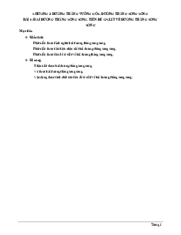 Chuyên đề hai đường thẳng song song, tiên đề Ơ-clit về đường thẳng song song