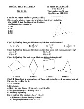 Đề giữa kì 1 Toán 8 năm 2024 – 2025 trường THCS Thạch Bàn – Hà Nội