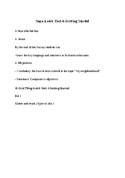 Giải Tiếng Anh 6 Unit 4: Getting Started | Global Success