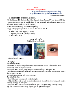 Giáo án Ngữ văn 8 Bài 6: Chân dung cuộc sống | Văn bản: Mắt sói | Kết nối tri thức