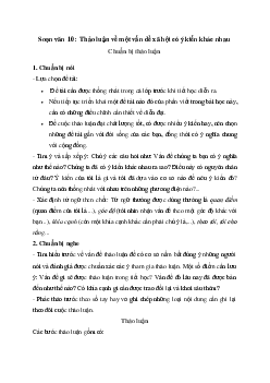 Soạn bài Thảo luận về một vấn đề xã hội có ý kiến khác nhau - Kết nối tri thức Ngữ văn 10