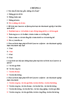 Câu hỏi trắc nghiệm ôn tập môn Quản trị học nội dung chương IV có đáp án