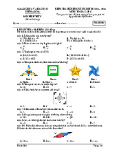 Đề chính thức - Kiểm tra cuối học kỳ I năm học 2024 – 2025  Môn: Toán - lớp 6 | Sở GD&ĐT Kiên Giang