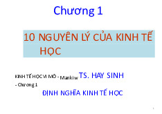 Silde bài giảng 10 nguyên lí học của kinh tế | Môn kinh tế vĩ mô