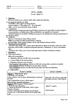 Unit 2: U2L1B | Giáo án Tiếng Anh 2 sách i-Learn Smart Start (Cả năm)