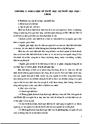 Tóm tắt khái lược triết học - Triết học Mác - Lênin | Trường Đại học Mở Hà Nội