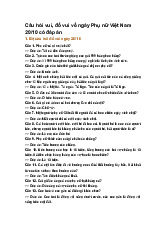 Câu hỏi vui, đố vui về ngày Phụ nữ Việt Nam 20/10 có đáp án
