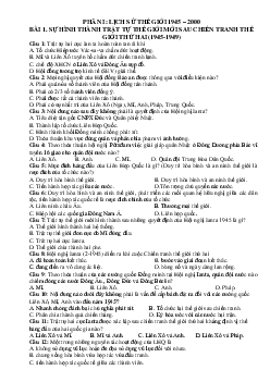 Đề cương ôn tập giữa học kỳ 2 Lịch sử 12 năm 2023 (có đáp án)