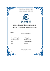 Xây dựng website bán giày - Lập trình web nâng cao | Trường đại học Điện Lực