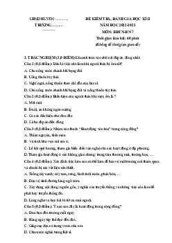 Đề thi học kì 2 môn Hoạt động trải nghiệm hướng nghiệp 7 sách Kết nối tri thức với cuộc sống - Đề 2