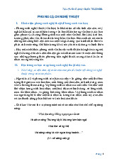 Phong CÁCH NGHỆ THUẬT: Khái Niệm và Đặc Trưng Nhà Văn