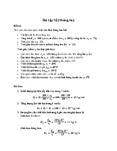 Tính toán hệ thống sấy thăng hoa_Vũ Văn Thống| BT môn Thiết kế hệ thống sấy các sản phẩm thực phẩm| Trường Đại học Bách Khoa Hà Nội