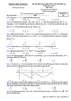 Đề kiểm tra kiến thức Toán ôn thi THPTQG 2019 trường Yên Định 2 – Thanh Hóa lần 1
