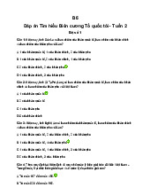 Đáp án Tìm hiểu Biên cương Tổ quốc tôi - Tuần 2 - Môn Tâm lý học