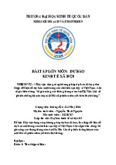 Bài tập lớn Phân tích dữ liệu và mô hình ARIMA môn Lý thuyết dự báo kinh tế | Đại học kinh tế Quốc dân