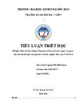 Phân tích học thuyết Nho giáo về bản tính con người và giá trị của học thuyết này trong quản trị doanh nghiệp hiện nay ở Việt Nam | Tiểu luận môn triết học mác - lênin