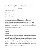 Kiến thức Trọng tâm Chương 1 đến 4 Môn Nguyên lý kế toán | Đại học Kinh tế và Quản trị kinh doanh, Đại học Thái Nguyên