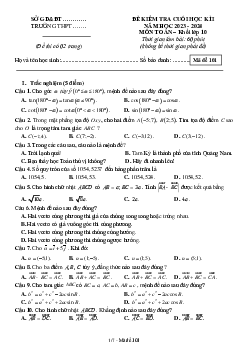Giải đề thi học kì 1 môn Toán 10 năm 2023 - 2024 sách Cánh diều đề 1