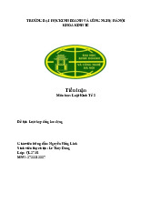 Tiểu luận về Luật hợp đồng lao động môn Luật kinh tế 2 | Trường Đại học Kinh Doanh và Công Nghệ Hà Nội