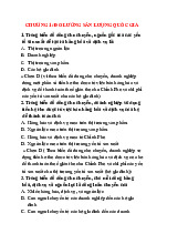 TOP câu hỏi trắc nghiệm chương 1 đo lường sản lượng quốc gia có đáp án | Môn Kinh tế vi mô - Trường Đại học Quốc tế, Đại học Quốc gia Thành phố Hồ Chí Minh