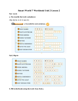 Smart World 7 Workbook Unit 2 Lesson 2