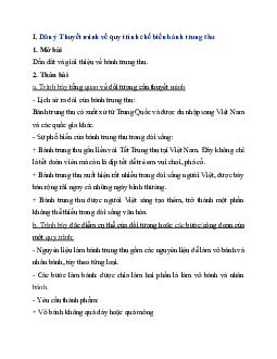 Thuyết minh về quy trình chế biến bánh trung thu | Văn mẫu 11 Chân trời sáng tạo