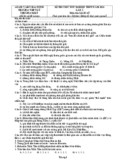 Đề ôn thi thpt môn sử 12 năm 2024 trường thpt lý thường kiệt (có đáp án)