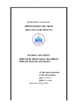 Đề tài báo cáo cuối kỳ “Thiết kế hệ thống mạng cho UBND xã Ninh Sơn-Ninh Hòa-Khánh Hòa”