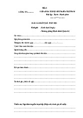 Biểu mẫu báo cáo kết quả thử việc | Đại học Gia Định