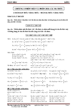 Các dạng toán và phương pháp giải Toán 8 – Ngô Văn Thọ