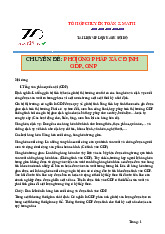 Chuyên đề Phương pháp xác định GDP, GNP môn Kinh tế vi mô 1 | Học viện Tài chính