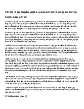 Cán bộ là gì? Quyền, nghĩa vụ của cán bộ và công tác cán bộ