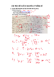 Cấu trúc đề thi - Môn Nguyên lí thống kê | Đại học Kinh Tế Quốc Dân