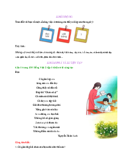 Giải SGK môn Tiếng Việt lớp 2 - Bài 3: Cô giáo lớp em | Chân trời sáng tạo