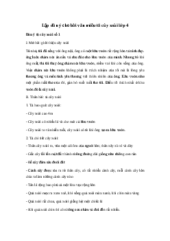 Lập dàn ý cho bài văn miêu tả cây xoài | Tập làm văn lớp 4