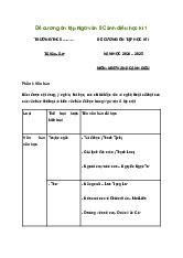 Đề cương ôn tập học kì 1 môn Ngữ văn 8  Cánh diều năm 2024 - 2025
