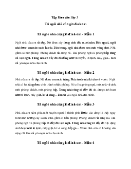 Tập làm văn lớp 3: Tả ngôi nhà của gia đình em | Kết nối tri thức