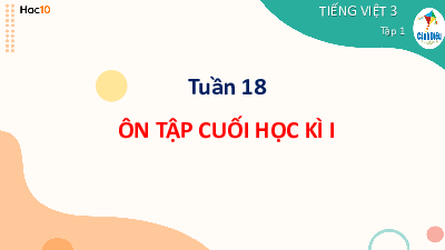 Tuần 18 - Ôn tập cuối học kỳ 1 (Tiết 3) | Bài giảng PowerPoint Tiếng Việt 3 | Cánh Diều