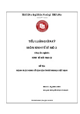 Tiểu luận về cán cân thương mại Việt Nam I Trường Đại học Ngoại Thương