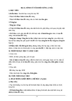 CHƯƠNG V-BÀI 22. HÌNH CÓ TÂM ĐỐI XỨNG (2 TIẾT) | Bài giảng  Toán 6 | Kết nối tri thức