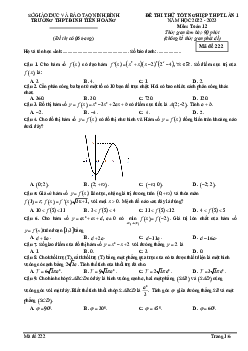 Đề thi thử Toán tốt nghiệp THPT 2023 lần 1 trường Đinh Tiên Hoàng – Ninh Bình