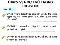 Bài giảng Chương 4 Dự trù trong Logistics | Trường Quốc tế - Đại học Quốc gia Hà Nội