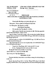 Bản Án Phúc Thẩm Về Tranh Chấp Hợp Đồng Gửi Giữ Tài Sản Tại Bắc Ninh | Môn Luật tố tụng Hình sự - Học viện Thanh thiếu niên Việt Nam