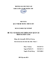 Báo cáo bài tập lớn Quản trị hệ thống thông tin môn Công nghệ thông tin | Trường Đại học Thủy Lợi